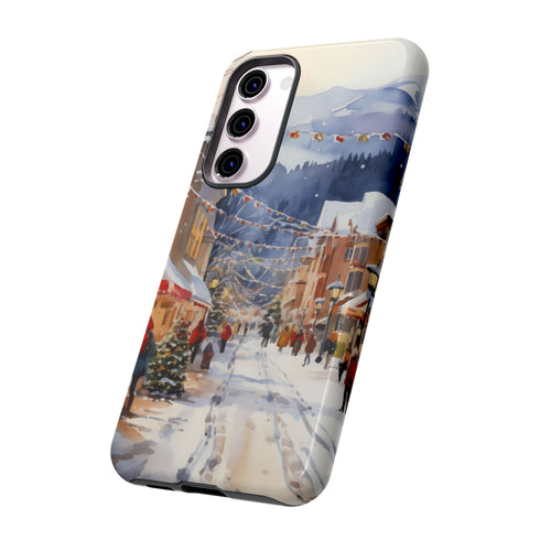 Bustling Victorian Christmas Market - Impact Resistant Phone Case